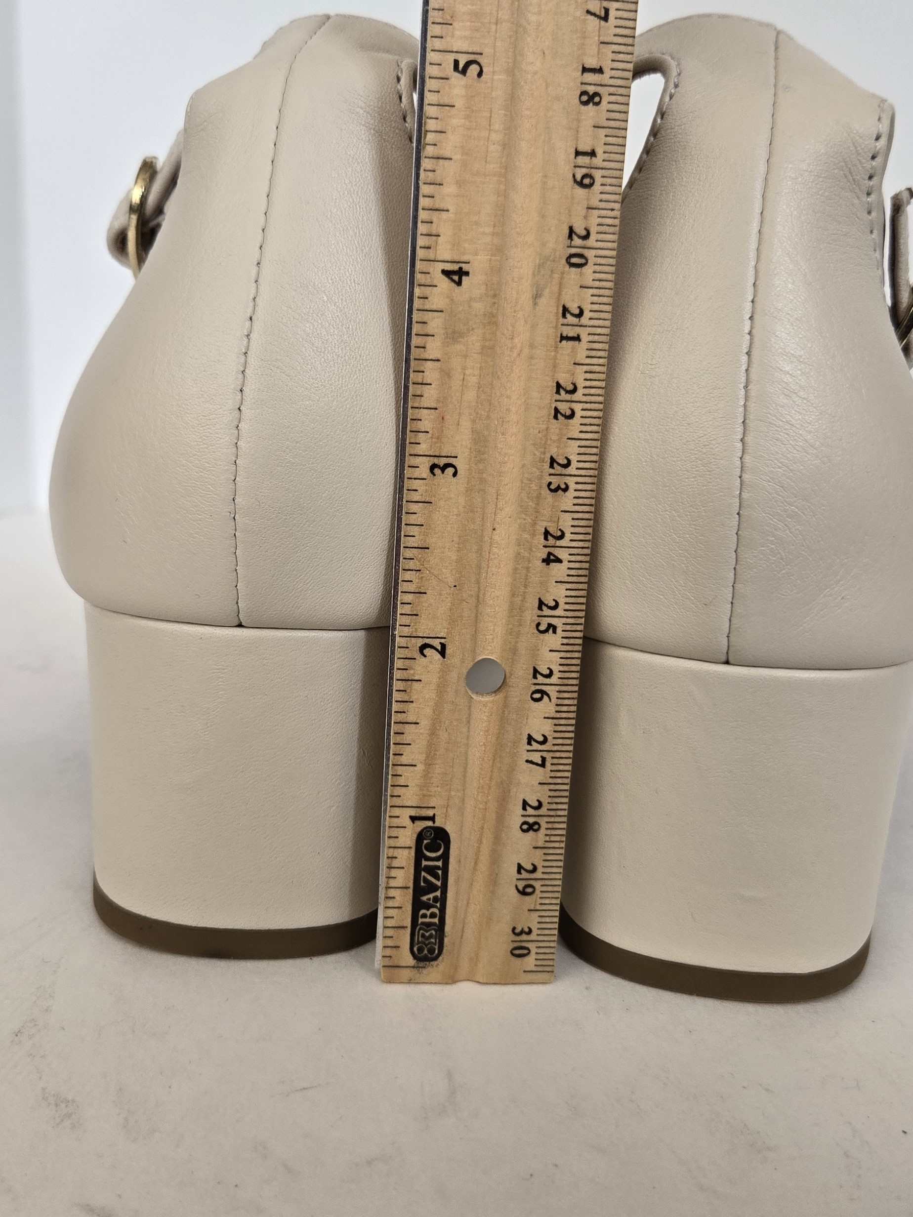 Abeo Cream Block Heel Sandals With Ankle Strap — image 7 of 8